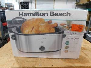 lot 93 image: New - Hamilton Beach 22 qt. Stainless Steel Roaster Oven