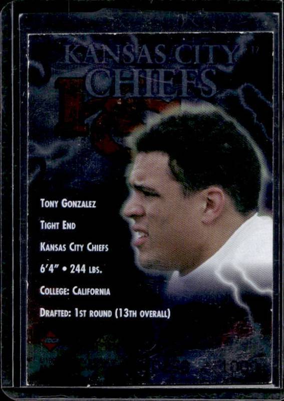 1997 Edge Tony Gonzalez Rookie #17 Serial #2621000