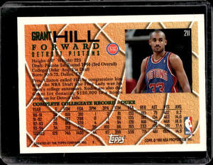 1994 Topps Grant Hill Rookie #211
