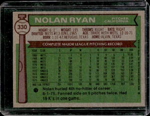 1976 Topps Nolan Ryan #330