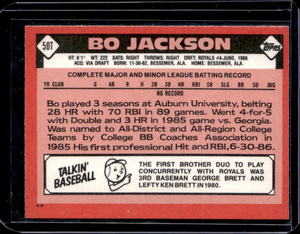 1986 Topps Traded Bo Jackson Rookie #50T
