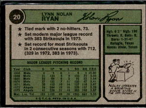 1974 Topps Nolan Ryan #20