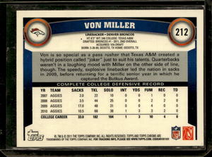 2011 Topps Chrome Von Miller Rookie #212