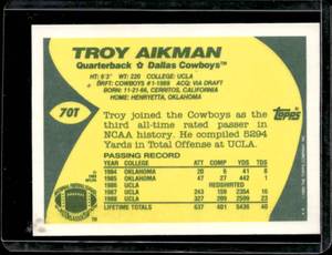 1989 Topps Traded Troy Aikman Rookie #70T