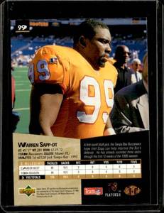 1995 Upper Deck SP Warren Sapp Rookie #99