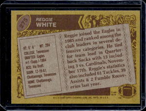 1986 Topps Reggie White Rookie #275