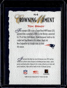 2002 Gridiron Kings National Tom Brady #N4 1st Gridiron Card