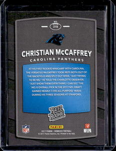 2017 Donruss Press Proof Christian McCaffrey Rookie #318
