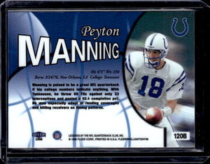 1998 Fleer Brilliants Blue Peyton Manning Rookie #120B