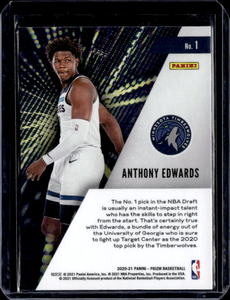 2020 Prizm Instant Impact Anthony Edwards Rookie #1