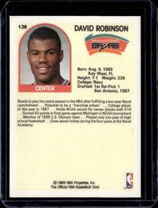 1989 Hoops David Robinson Rookie Short Print #138