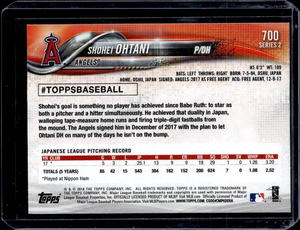 2018 Topps Series 2 Shohei Ohtani Rookie #700