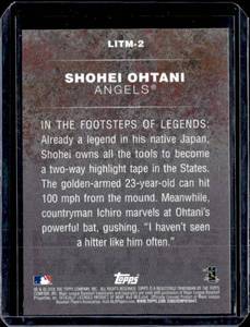 2018 Topps Legends In The Making Blue Shohei Ohtani Rookie #2