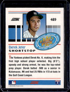 1993 Score Derek Jeter Rookie #489