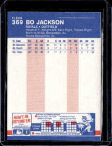 1987 Fleer Bo Jackson Rookie #369