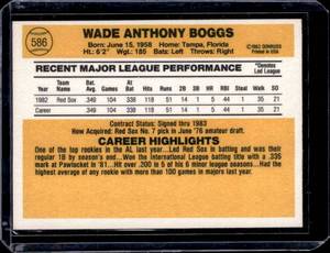 1983 Donruss Wade Boggs Rookie #586