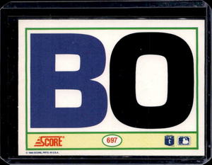 1990 Score Black & White Bo Jackson #697 Iconic Card