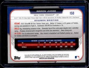 2015 Bowman Draft Aaron Judge Rookie #150