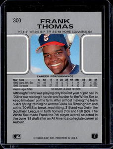1990 Leaf Frank Thomas Rookie #300