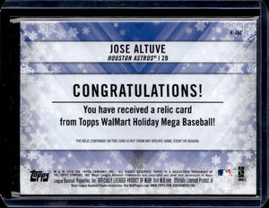 2019 Topps Jose Altuve Game Worn Jersey baseball card