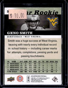 2013 Upper Deck Geno Smith Rookie Card #91