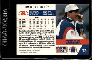 1991 Pro Set Jim Kelly Autographed Football Card