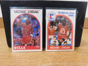 (2) 1989 NBA Hoops Michael Jordan Cards #21 & #200