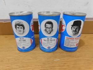 (3) Vintage RC Cola Players Cans - Walter Payton, Jack Ham & Thurman Munson