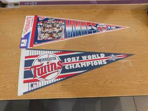 1987 & 1991 Wincraft NOS Minnesota Twins World Series Champs Pennants