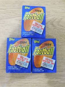 (3) 1984 Topps Football Packs - 15 Cards Per Pack