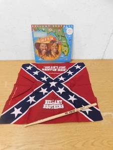 Charlie Daniels Band Signed Drum Stick And Bellamy Brothers Signed Record