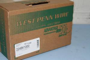 lot 59 image: New - 1000 Foot Feet Spool  Reel of West Penn 224BK1000 182 Pro Audio Speaker Wire  Cable
