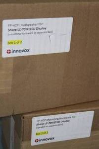lot 79 image: New in Box - Innovox Flex Precision FP-H2P Powered Ultra Slim 2-Channel Horizontal Loudspeaker  Speaker System