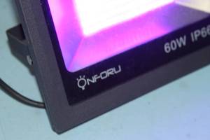 lot 87 image: Onforu 60W 60-Watt LED BLACK LIGHT BlackLight Floodlight Outdoor IP66 Waterproof Flood Light