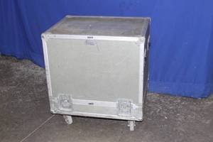 lot 126 image: Hard Sided Road  Travel  Show Foam Lined Shipping Case with Heavy Duty Casters