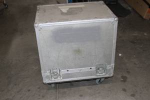 lot 138 image: Hard Sided Road  Travel  Show Foam Lined Shipping Case with Heavy Duty Casters