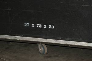 lot 139 image: HUGE Hard Sided Road  Travel  Show Foam Lined Shipping Case with Heavy Duty Casters