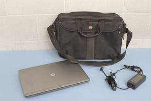 lot 140 image: HP ProBook Pro Book Notebook  Laptop PC Computer with Built-in Webcam Power Supply and Soft-Sided Carry Case - Model 4540S