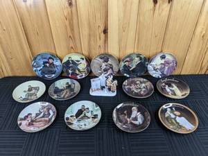 Collection of Norman Rockwell Plates and Traveling Salesman Figurine