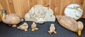 Collection of Wall and Tabletop Wildlife Duck Dcor and Figurines