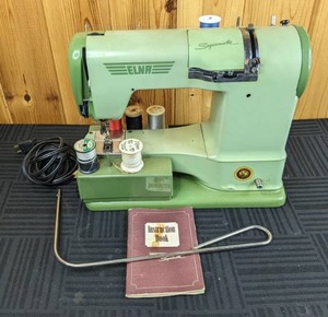 Vintage Elna Supermatic 722010 Portable Sewing Machine with Carrying Case