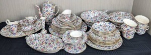 Large China Set Floral Pattern Old Cottage Chintz by Royal Winton, England