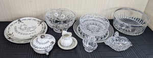 Vintage 25th Anniversary Lefton China, Crystal Serving Bowls, & More