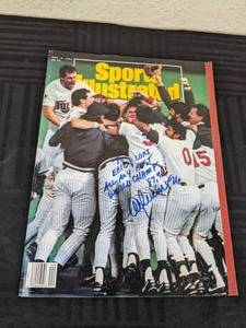 lot 20 image: Autographed 1991 Sports Illustrated Minnesota Twins World Series Champions Edition with Al Newman Autograph MLB