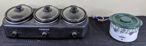 lot 58 image: Farberware Triple Slow Cooker and Rival Crock-Ette