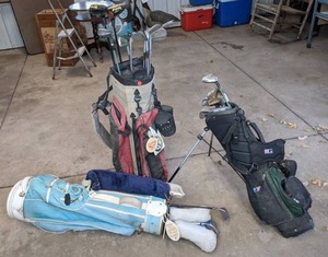 lot 43 image: (3) Sets of Golf Clubs for Men, Women and Kids