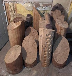 lot 46 image: Collection of Wood Logs for Indoor SidingStairs