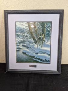 lot 87 image: Beautiful Hidden Game Timberwolf Signed Wildlife Limited Edition Print by James A. Meger 2784 of 7500 COA