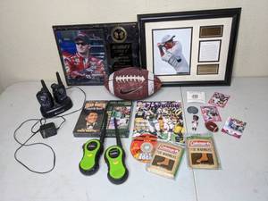 lot 143 image: PGA Tour Pro Tour Memorabilia Authentic Collectibles 2001 British Open Championship David Duval, Dale Earnhardt Jr. Little E #8 Budweiser King of Beers Plaque, Minnesota Vikings Playbook Magazine and More