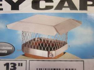 lot 367 image: Master Flow 13 in. x 13 in. Stainless Steel Fixed Chimney Cap (OPEN BOX)